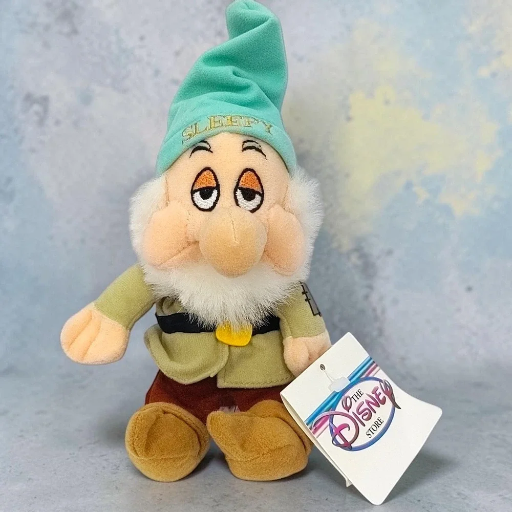Walt Disney Store Sleepy Dwarf Mini Bean Bag Plush Snow White Seven Dwarfs  NWT